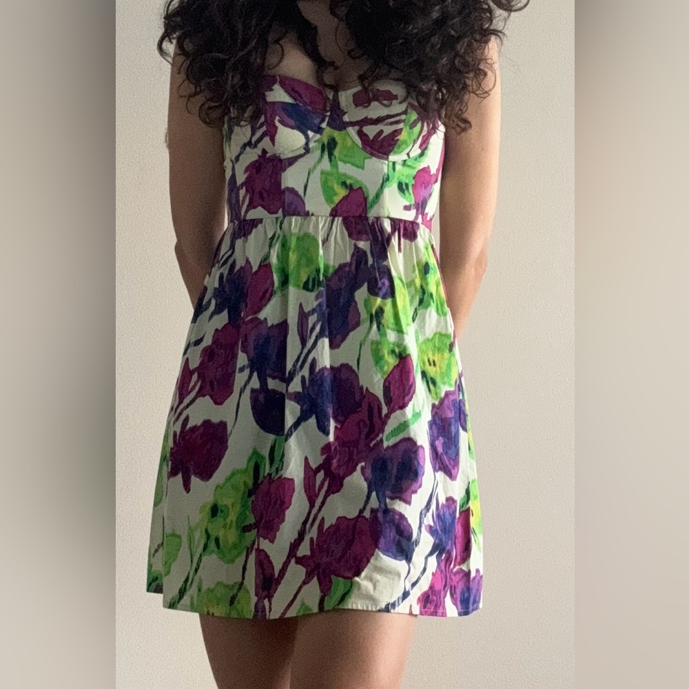 Floral Empire Waist Mini Dress